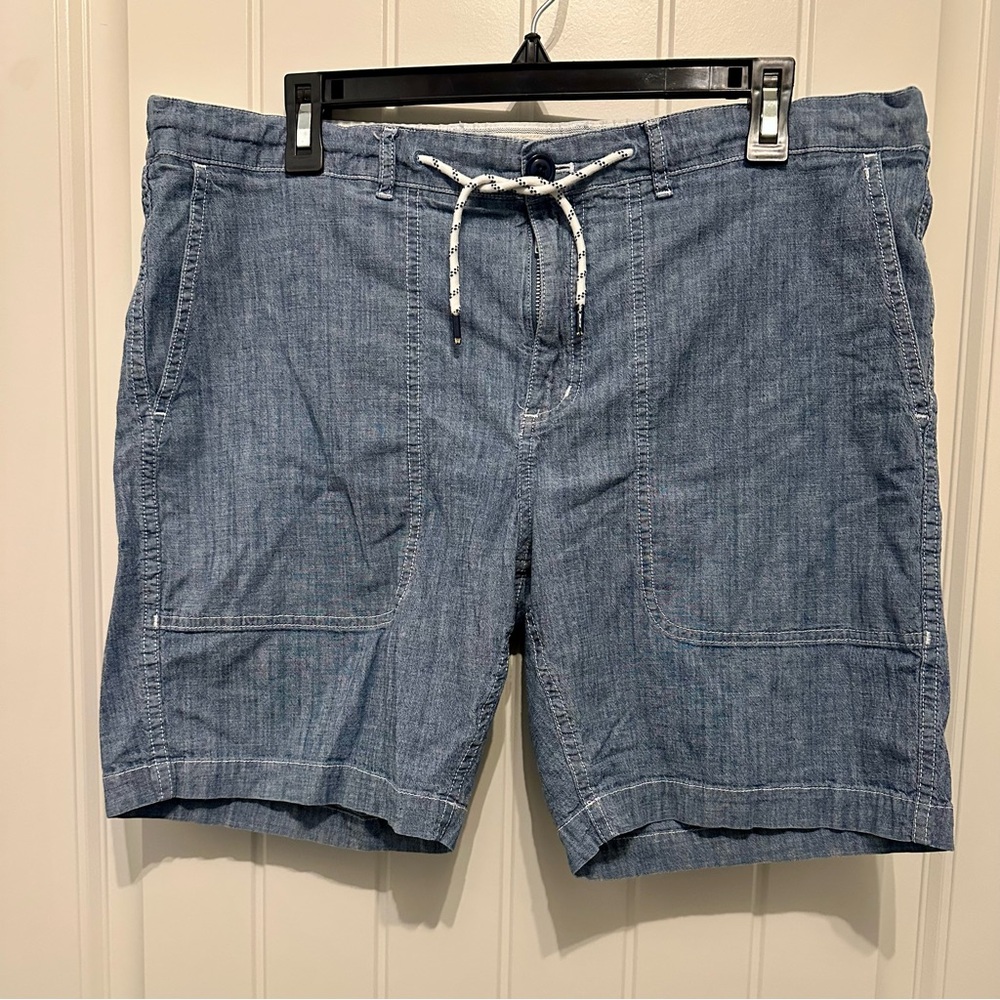 Faherty Blue Flat Front Men Shorts